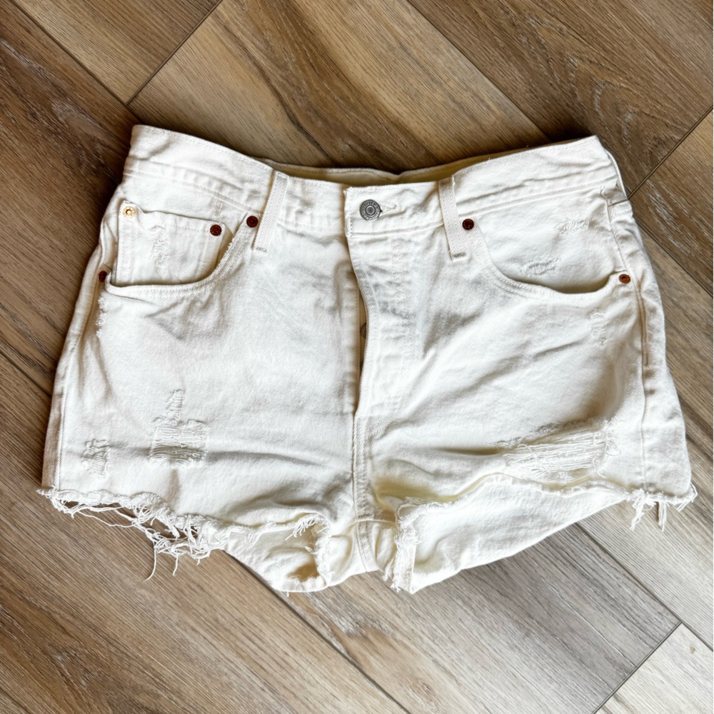 Levi's White Jean Shorts for Women